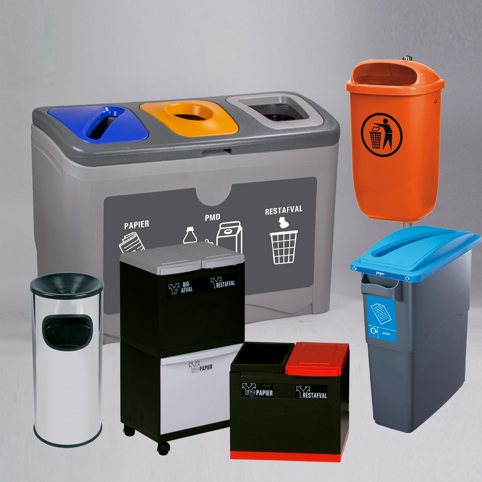 Mülltonne auf Rollen Presse Anzug Standard Haushalt Müll Recycling